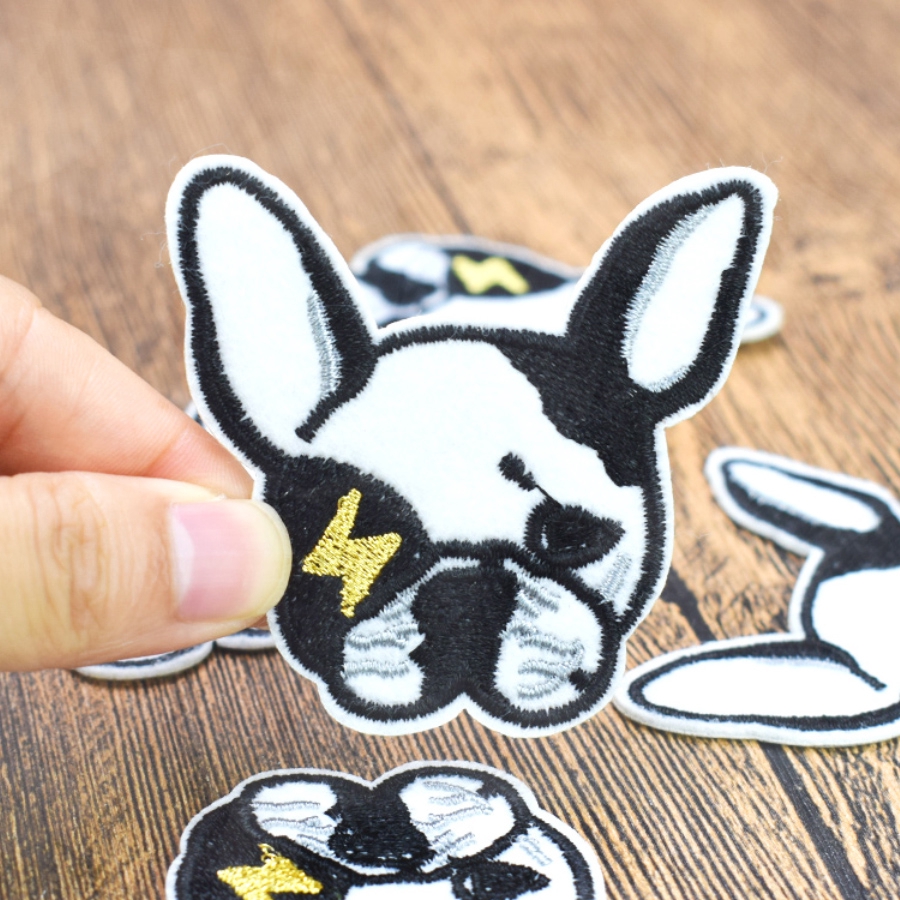 1 Miếng Vá Quần Áo Họa Tiết Hoạt Hình anime Trắng Đen