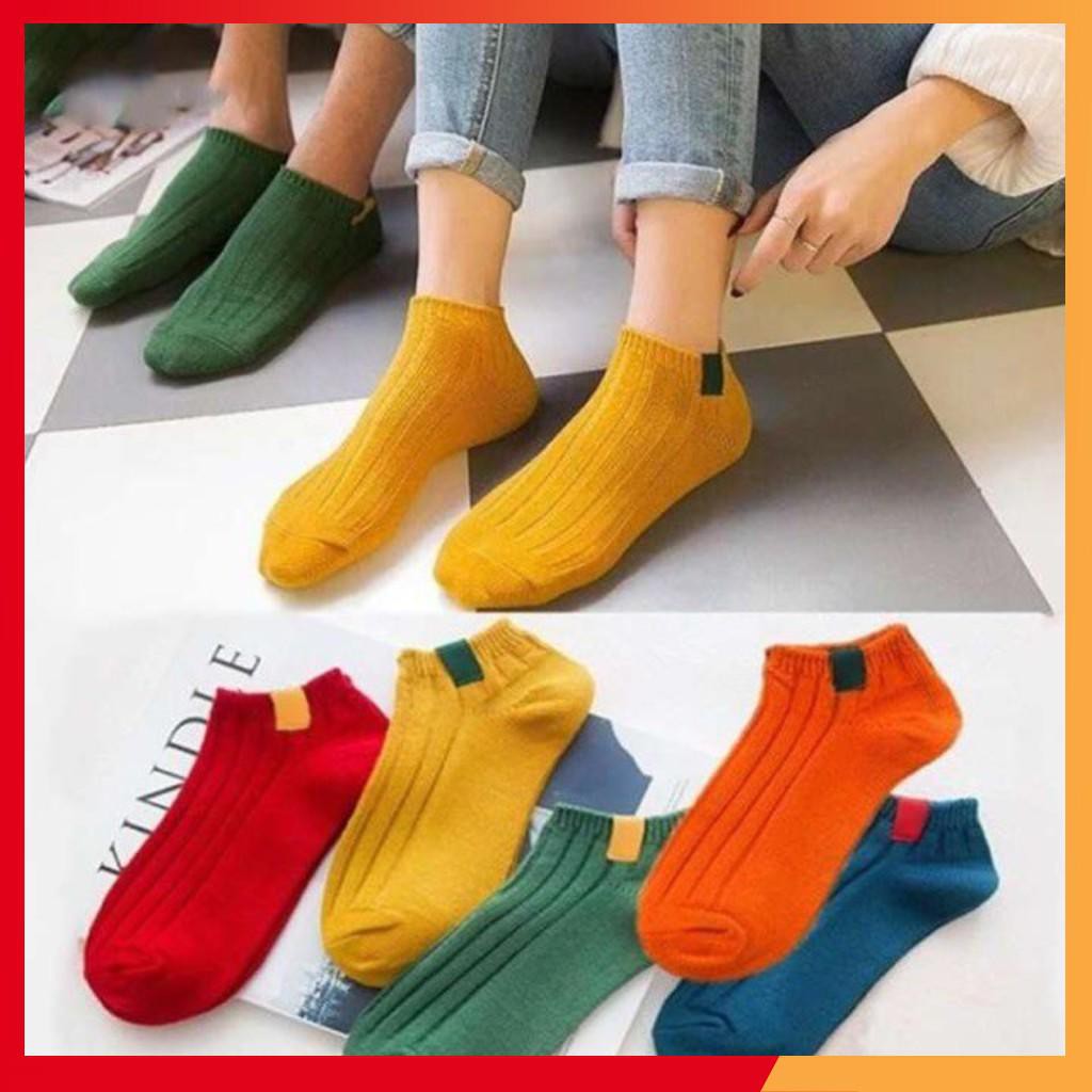Vớ Hàn Quốc - Tất len tăm cổ ngắn nhiều màu Hàng Chuẩn đẹp