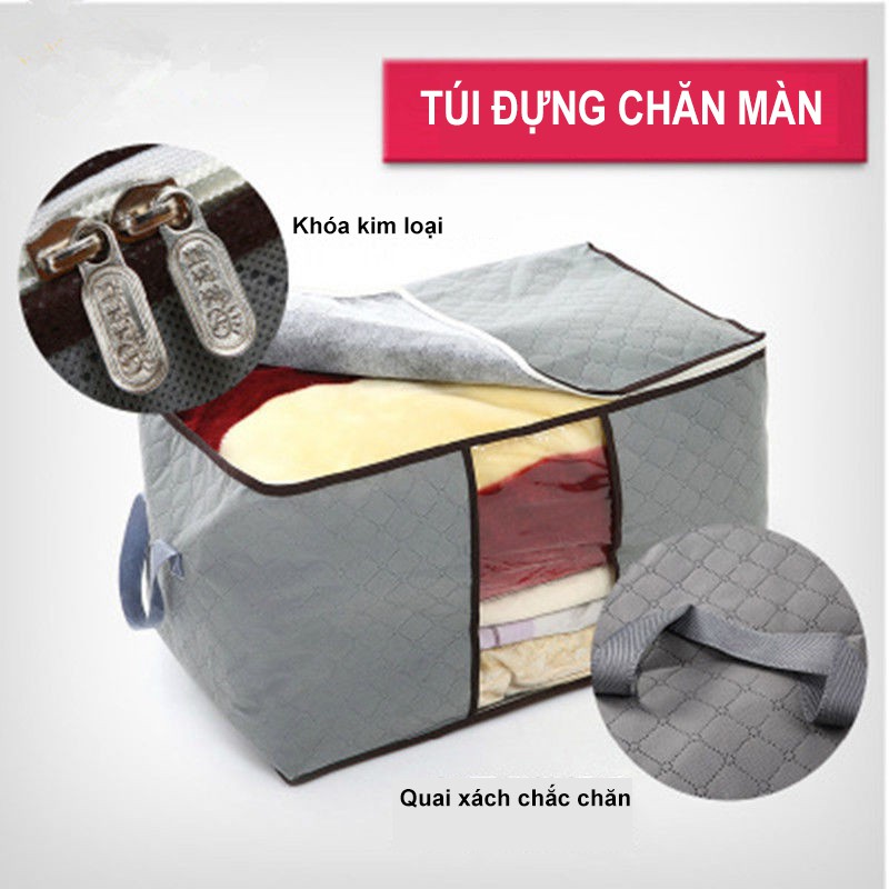 Túi đựng chăn màn, quần áo, tiện dụng, giữ quần áo gọn gàng, thơm tho, sản phẩm nhiều màu, giá yêu thương