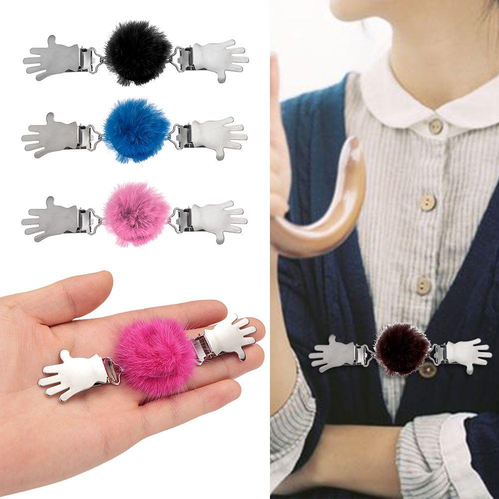 Kẹp Cài Áo Cardigan Lông Thỏ Giả Thời Trang Dành Cho Nam Nữ