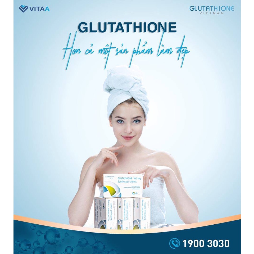 Viên Ngậm Trắng Da Dưới Lưỡi Glutathione 100mg Nhập Khẩu Italy - NTC Novelty Technology Care