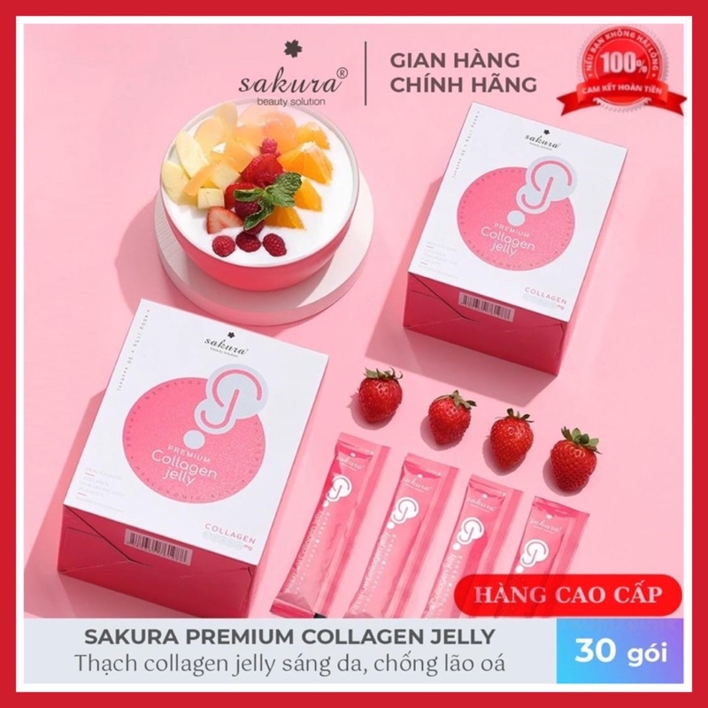 Thạch Collagen Jelly sáng da, chống lão hoá Sakura Premium Collagen Jelly 450g