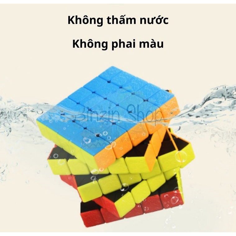 Combo 4 rubik 2x2 3x3 4x4 5x5 stickerless Sengso trơn, mượt