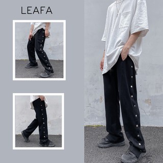 Quần Ống Xuông Q23 Nam Nữ Outfit Quần Thể Thao Cúc Bấm Phong Cách Năng Động Thời Trang LEAFA