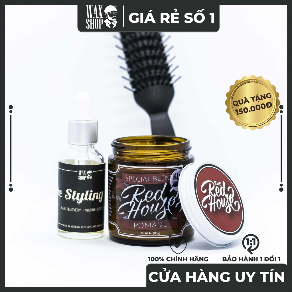 Sáp Vuốt Tóc Special Blend Pomade - The Red House⚡[Chính Hãng]⚡Siêu Giữ Nếp tới 24 Tiếng, Tặng Kèm Pre-Styling Oil+ Lược