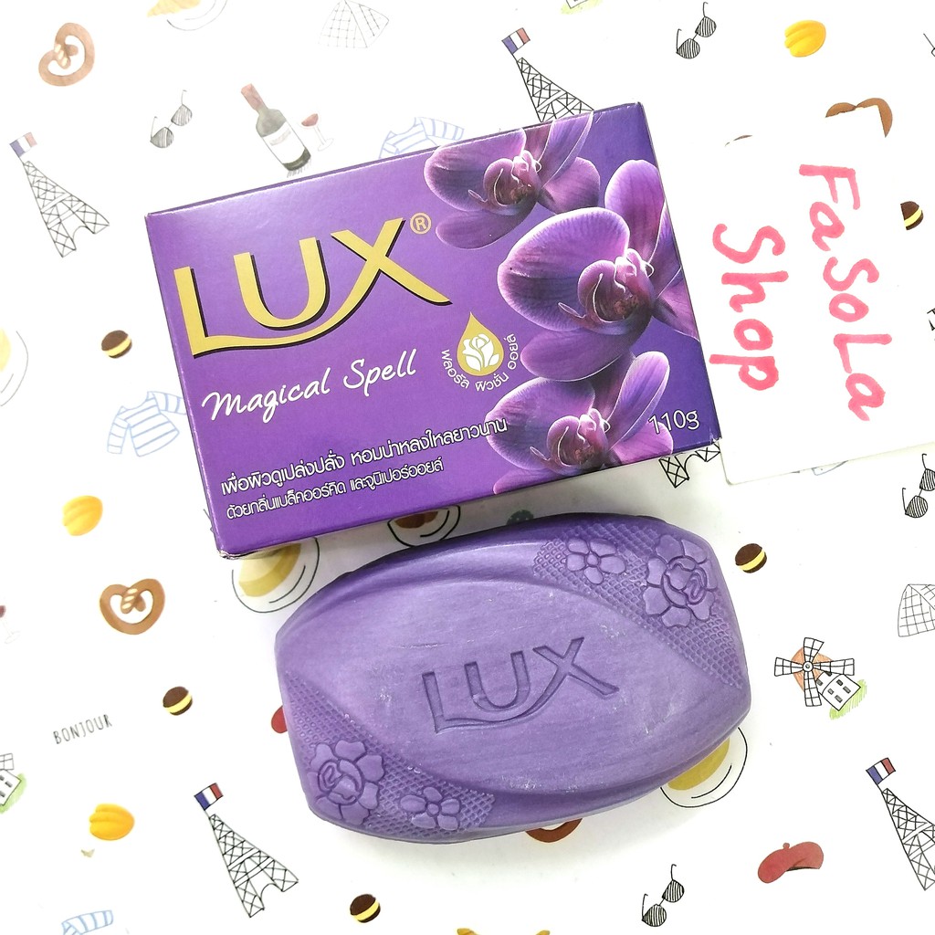 Lốc 4 bánh xà phòng LUX Thái Lan bánh to 110g 🇹🇭 xà bông cục soap sáp hoa hồng, hoa trà