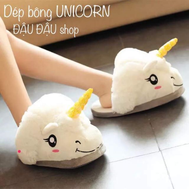 Dép bông unicorn