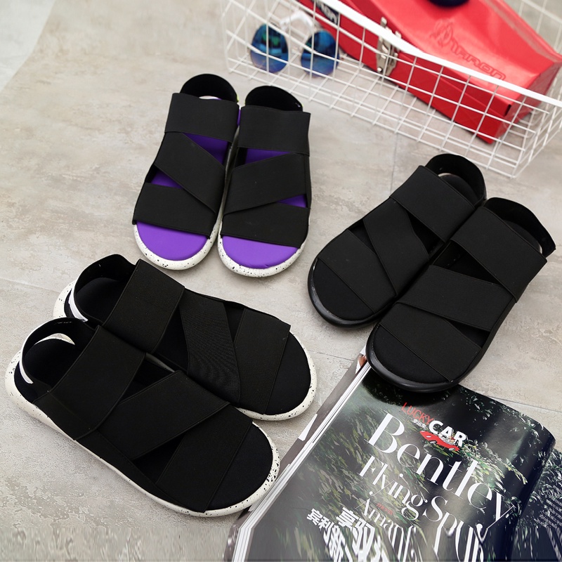Giày Sandal Đế Phẳng Vải Bạt Phong Cách Harajuku Hàn Quốc Thời Trang Mùa Hè Dành Cho Nam Và Nữ Y3