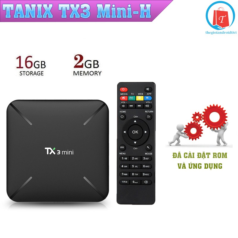 [Siêu rẻ] Android Tivi Box TX3 Mini-H Ram 2GB Và Rom 16GB - Chíp Amlogic S905W - Bảo Hành 1 Năm