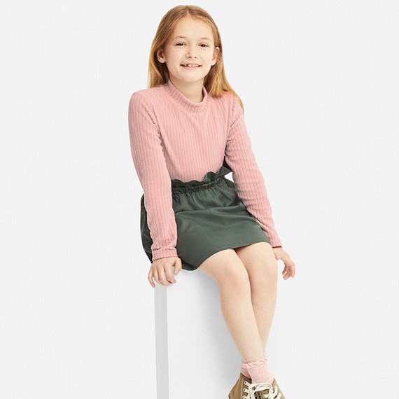 Áo lông cừu uniqlo kid cổ 3 phân