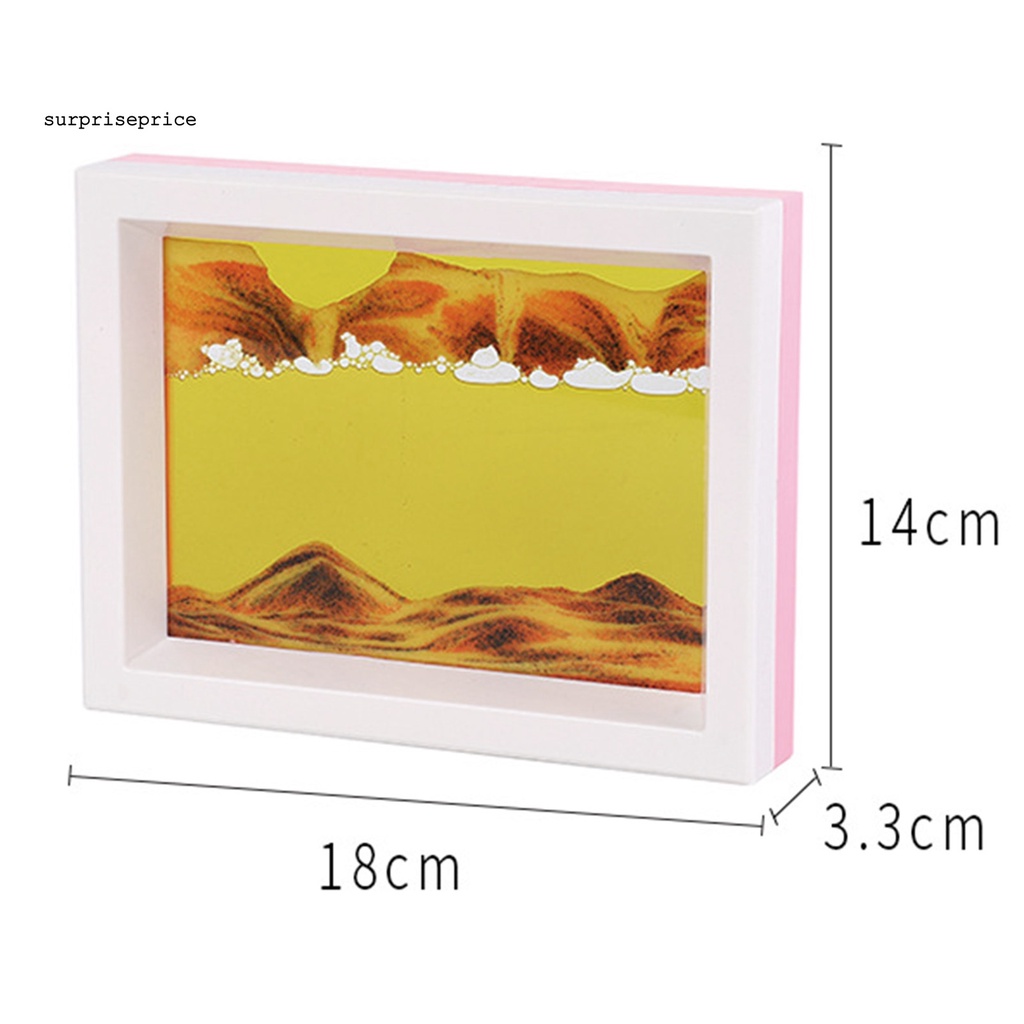 【H】 Bức Tranh Phong Cảnh Cát Chảy Bằng Kính Tự Nhiên 3D Bản Rộng Cho Khách Sạn