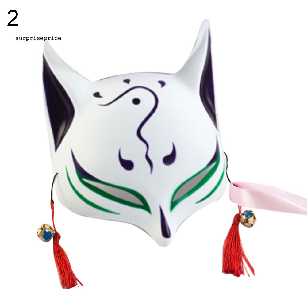 [Ready Stock] PVC Fox Hand-painted Half Face Mask Masquerade Party Dress up Cosplay Costume