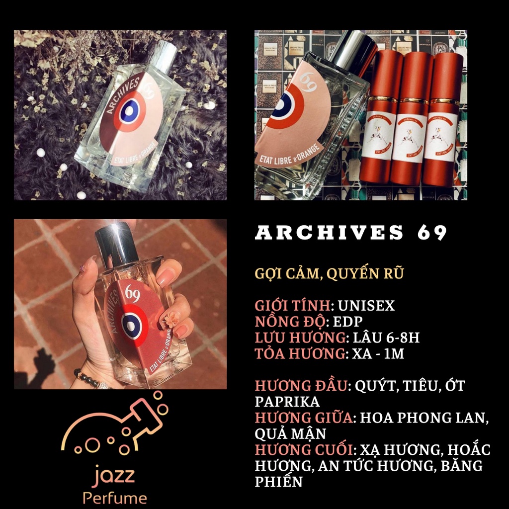 [Chính Hãng] Nước hoa NỮ ELDO Archives 69 - Chiết 5ml 10ml - Mẫu Thử | BigBuy360 - bigbuy360.vn