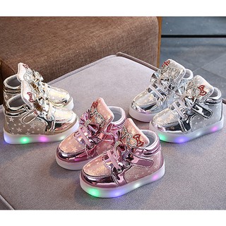 Giày thể thao cho bé gái trẻ em Hello Kitty đế có đèn phát sáng