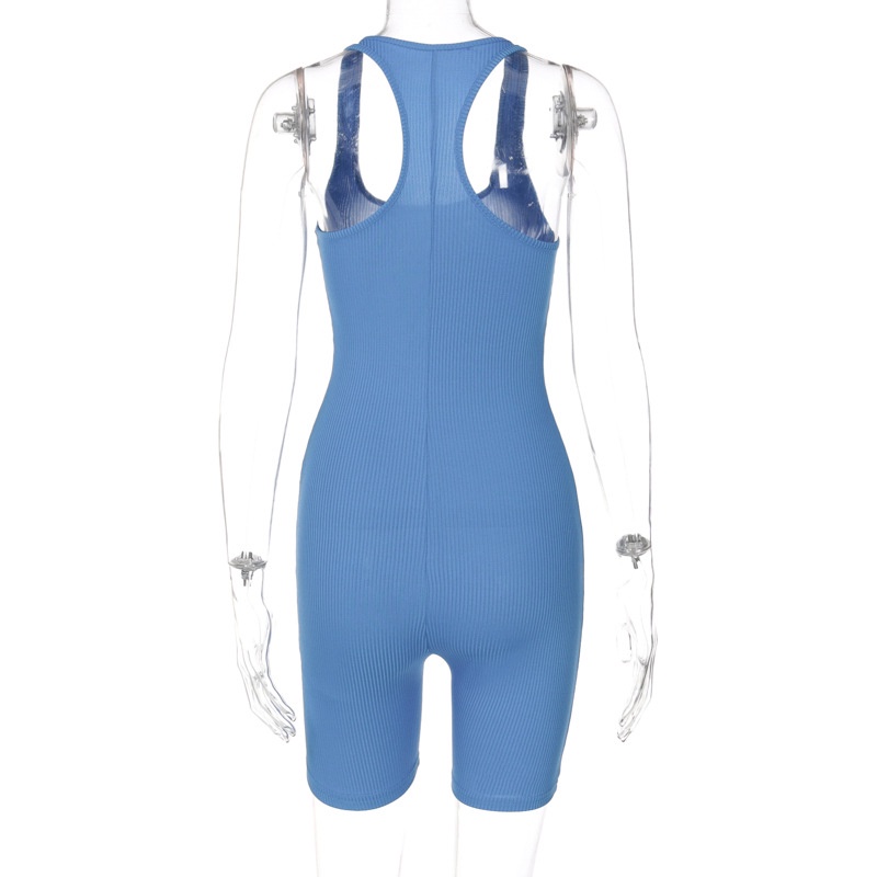 DUNEA Áo liền quần thể thao dệt kim lưng cao màu sắc đơn giản dành cho nữ