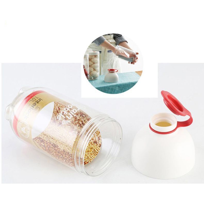 Hộp nhựa Interlock Locknlock INL312W 1L, INL313W 1.6L đựng hạt, thực phẩm khô, nắp đậy nhựa PP - TRUCANHSG