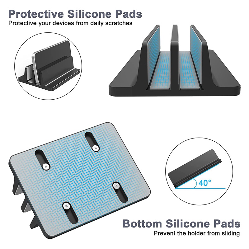 Giá Đỡ Laptop Bằng Nhôm Để Bàn Có Thể Điều Chỉnh (2 Ngăn) Phù Hợp Với Tất Cả Các Loại Điện Thoại / Laptop