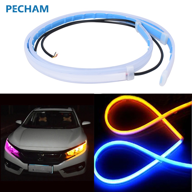 Set 2 dây đèn led báo rẽ Drl PECHAM độc đáo dùng trang trí xe hơi/ xe máy
