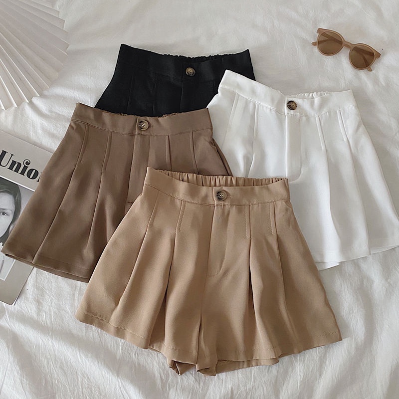 Quần Short Lưng Cao Ống Rộng Thời Trang Xuân Hè Mới Cho Nữ