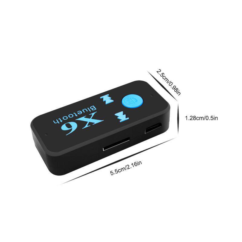 Thiết Bị Nhận Tín Hiệu Âm Thanh Bluetooth 5.0 Không Dây X6 3 Trong 1 Giắc Cắm 3.5mm Hỗ Trợ Thẻ TF Cho Xe Hơi