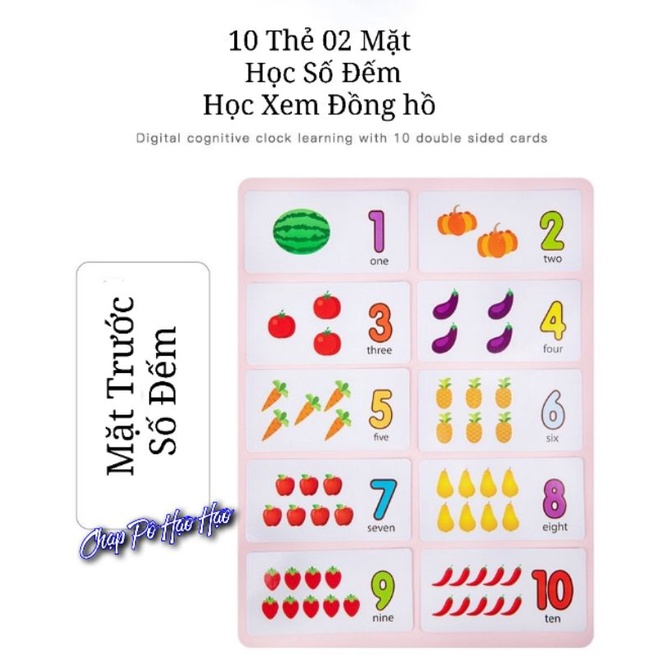 GIÁO CỤ HỌC ĐÁNH VẦN CHỮ CÁI TIẾNG ANH/SỐ ĐẾM/XEM ĐỒNG HỒ