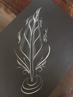 20tờ Giấy đen vẽ, viết calligraphy