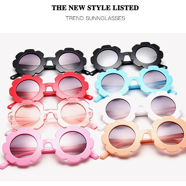 Kính mát tạo hình hoa hướng dương vui nhộn kiểu dáng đáng yêu cho nữ