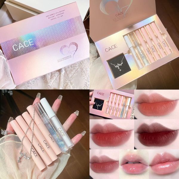 🌷  Gift Set Son Môi + Dây Chuyền CACE Pink Party Lip Makeup 🌷