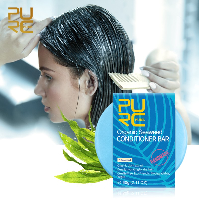 PURC Organic Seaweed Mint Shampoo Conditioner Package