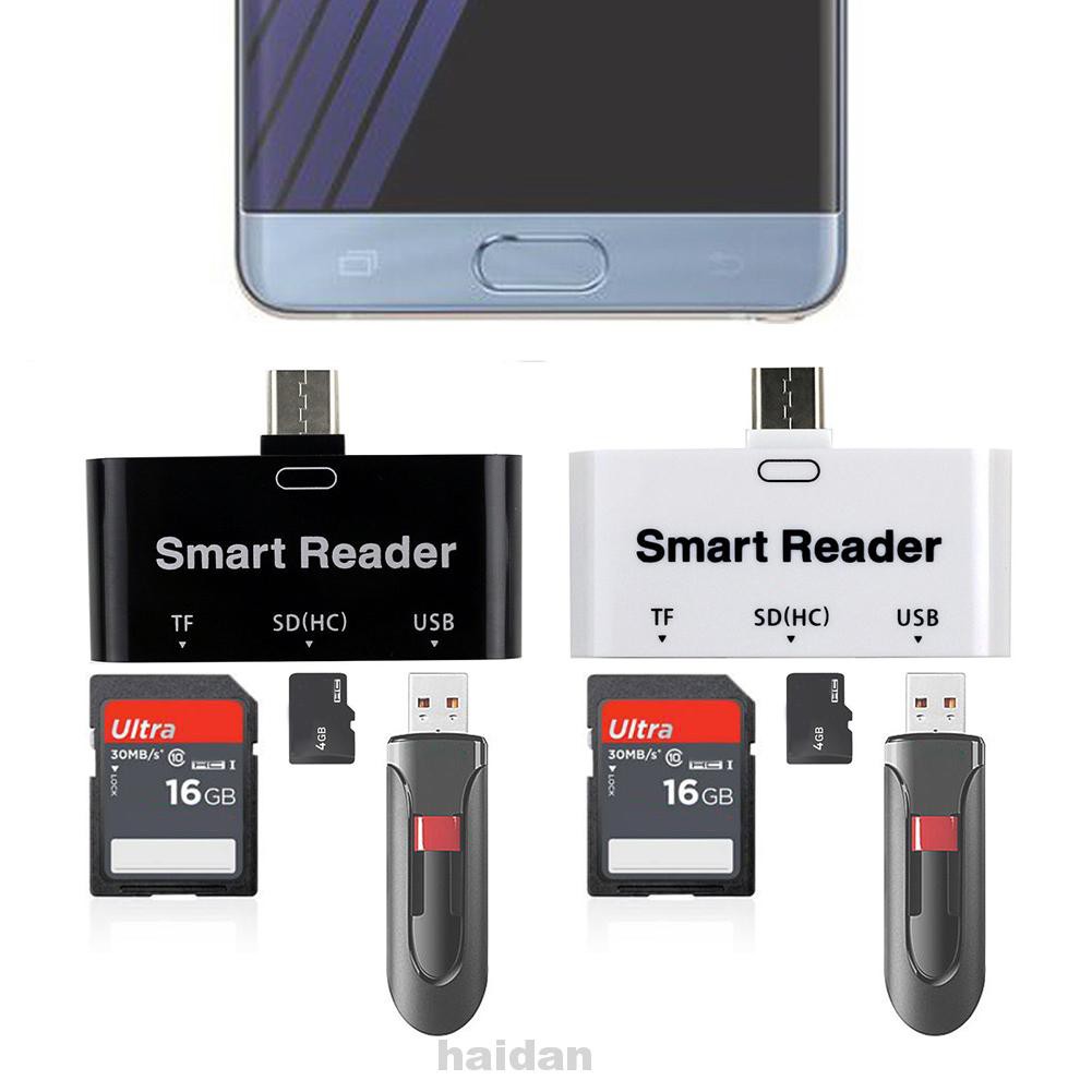Đầu Đọc Thẻ Otg 3 Trong 1 Cổng Usb 3.1 Đa Năng Cho Điện Thoại Macbook