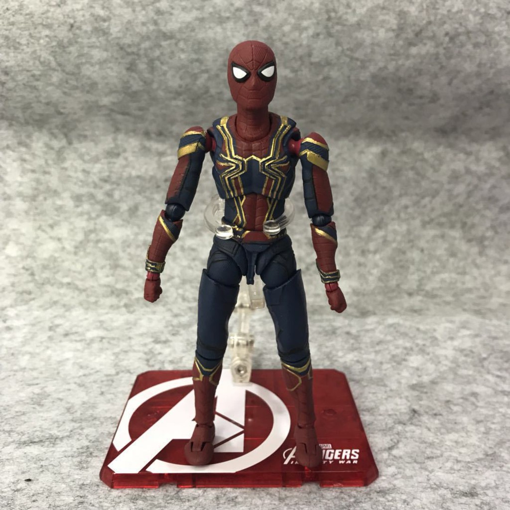 ♟SHF Marvel model Avengers SpiderMan with movable joints Iron Spider-Man figure
