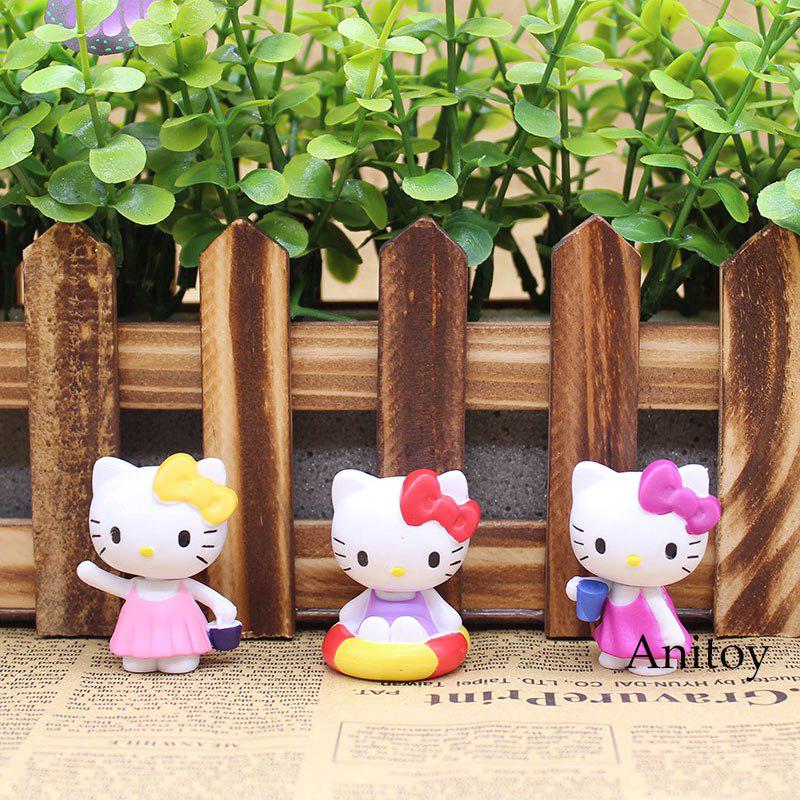 Set 6 đồ chơi mô hình nhân vật Hello Kitty