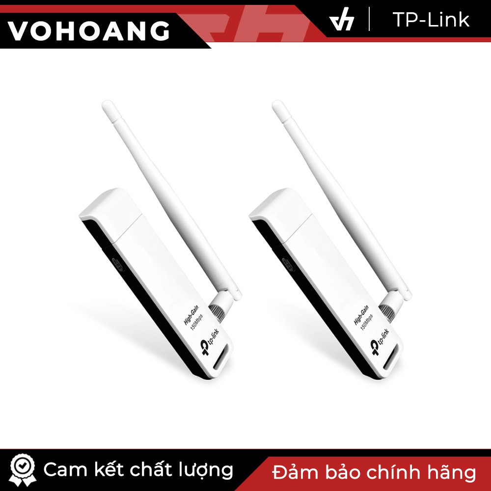 Bộ 2 USB thu sóng Wifi TP-LINK 722N (Trắng)