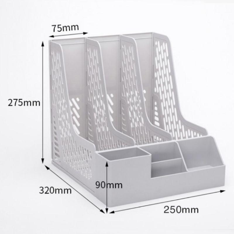 KHAY ĐỰNG TÀI LIỆU 3 NGĂN VIỆT NHẬT 5680 - GIÁ LƯU TRỮ GIẤY TỜ KÈM KHAY ĐỂ BÚT