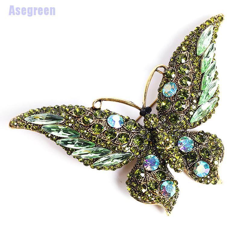 Ghim cài áo hình bướm đính đá sang trọng