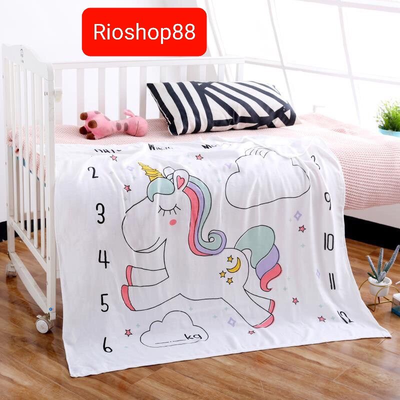 Chăn cho bé đi học- Chăn cotton lụa Aden size 105 x 105 cm, chăn đắp mùa hè thoáng mát