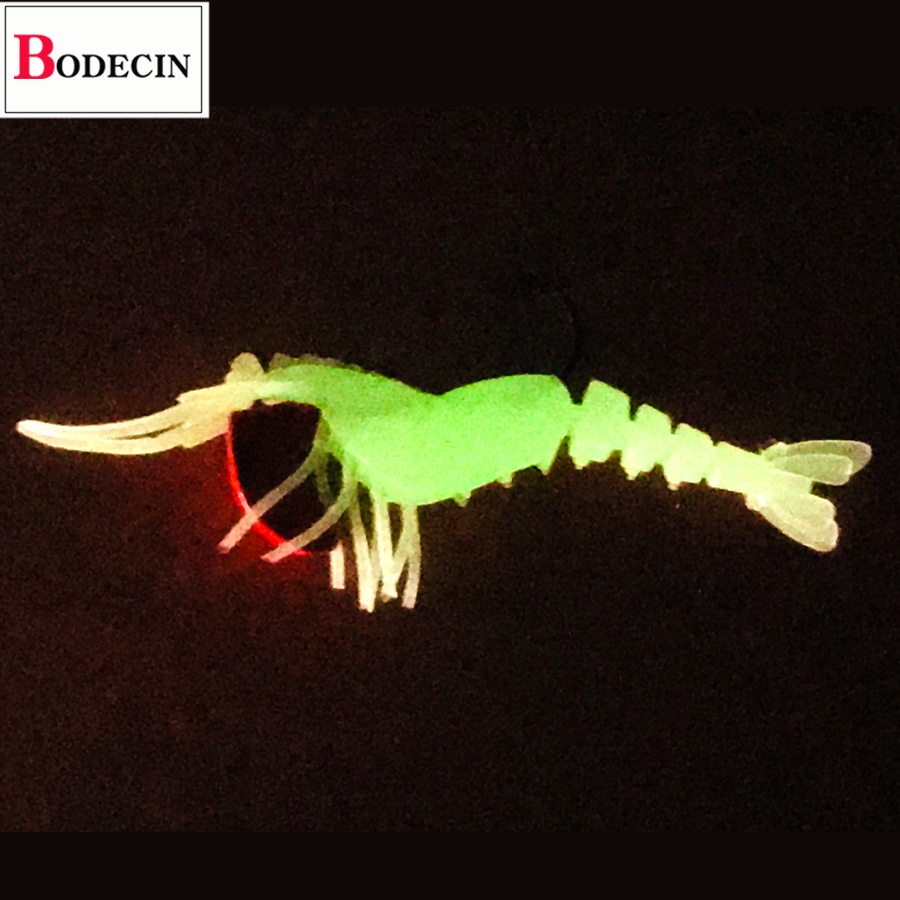 Mồi Câu Cá Giả Hình Tôm Mềm Phát Sáng Đa Năng