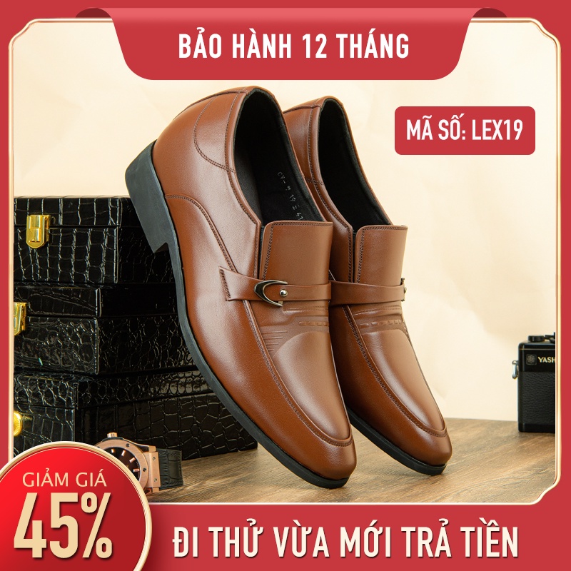 ( Freeship ) Giày da nam chất liệu da bo 100% mã giày Lex19 ,tăng chiều cao 6cm
