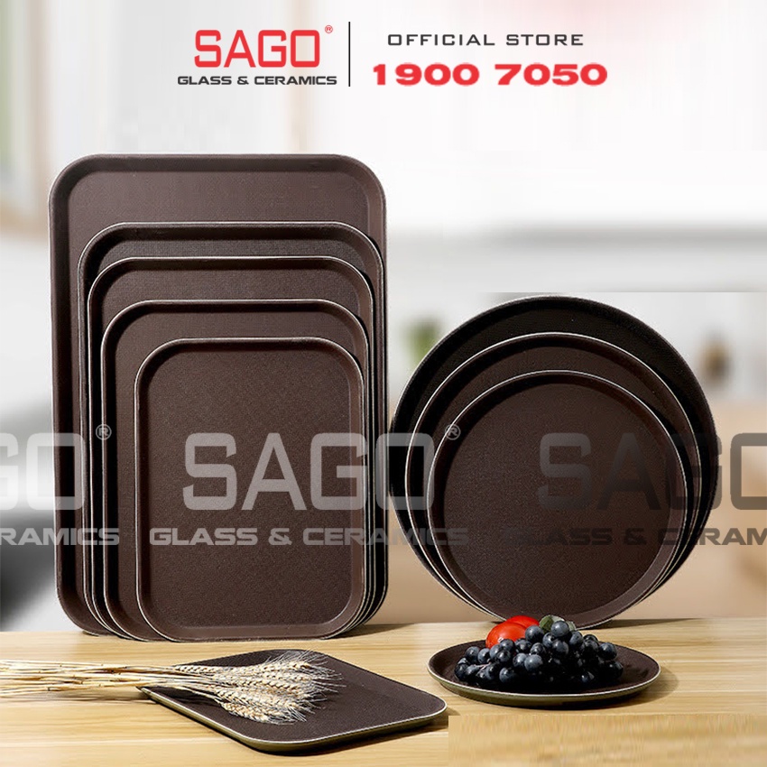 Khay Nhựa Chống Trượt phục vụ Cherry Loại 1 Cao Cấp | Tùy Chọn hình Dáng và kích thước