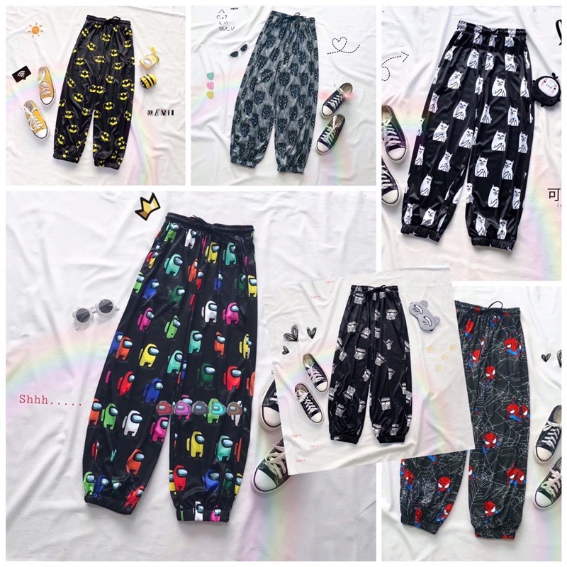 Jogger pant v2 unisex /Quần jogger hoạt hình / cartoon v2/ quần bom in họa tiết hoạt hình