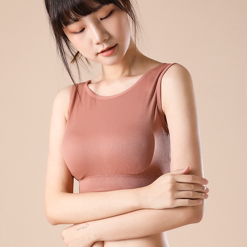 Áo bra tập gym thể thao 3 lỗ chất cotton dày dặn, co dãn kèm mút thoái mái vận động HLBOUTIQUE B6666