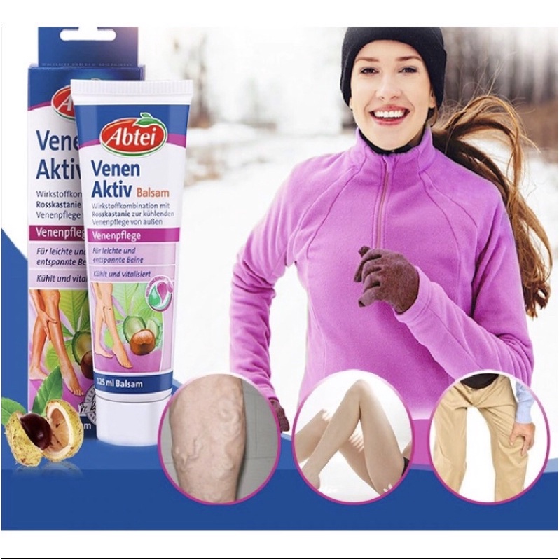 Kem Bôi Giãn Tĩnh Mạch Abtei Venen Aktiv - 125ml - Hàng nội địa Đức