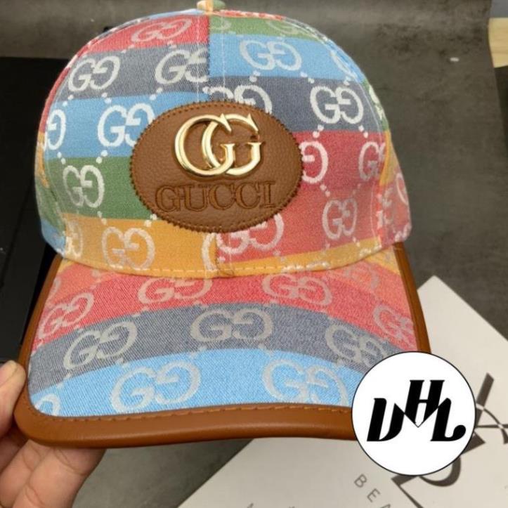 Mũ Lưỡi Trai GC viền Da Phối Màu Thời Trang Cao Cấp Unisex