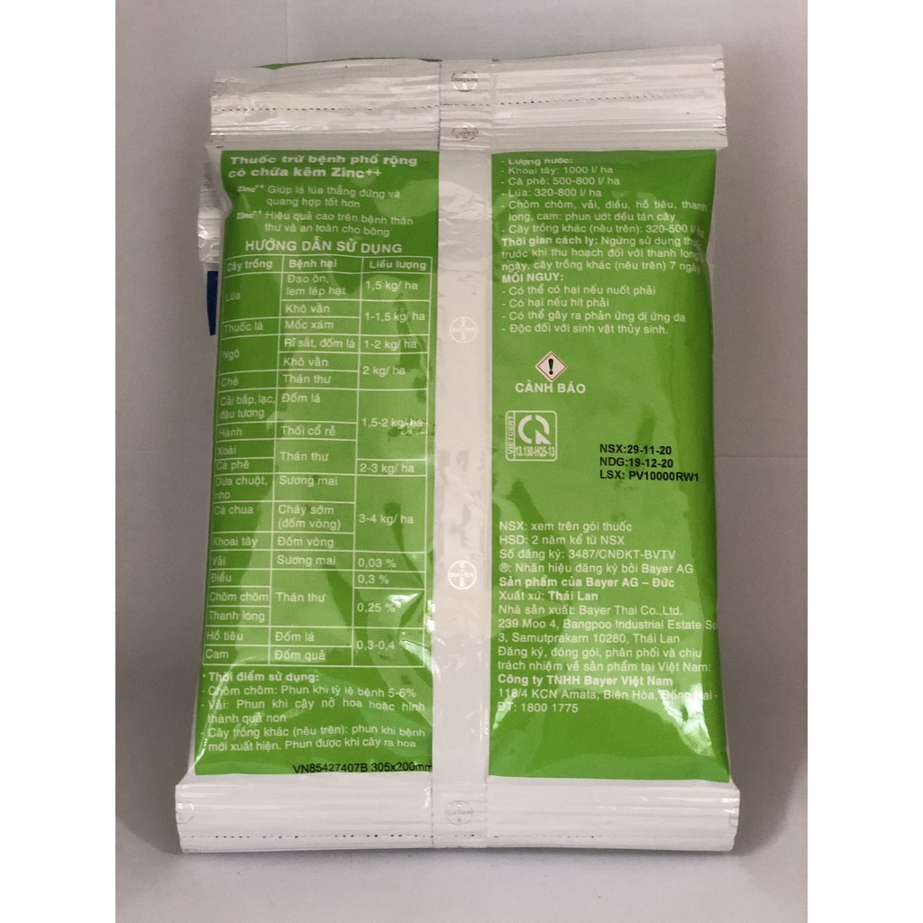 Antracol 70WP Gói/100G - Phòng Trừ Nấm Bệnh Cây Trồng