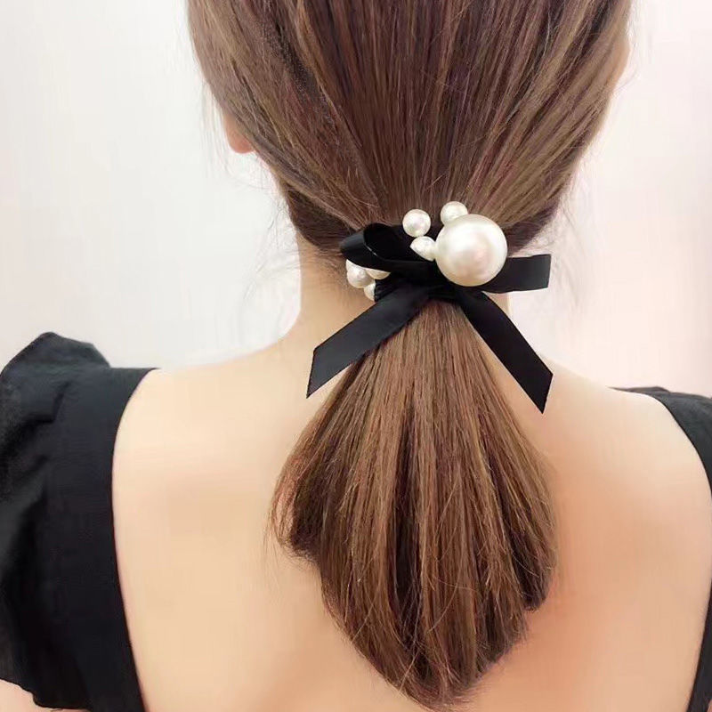 Dây buộc tóc đính ngọc trai xinh xắn cho nữ