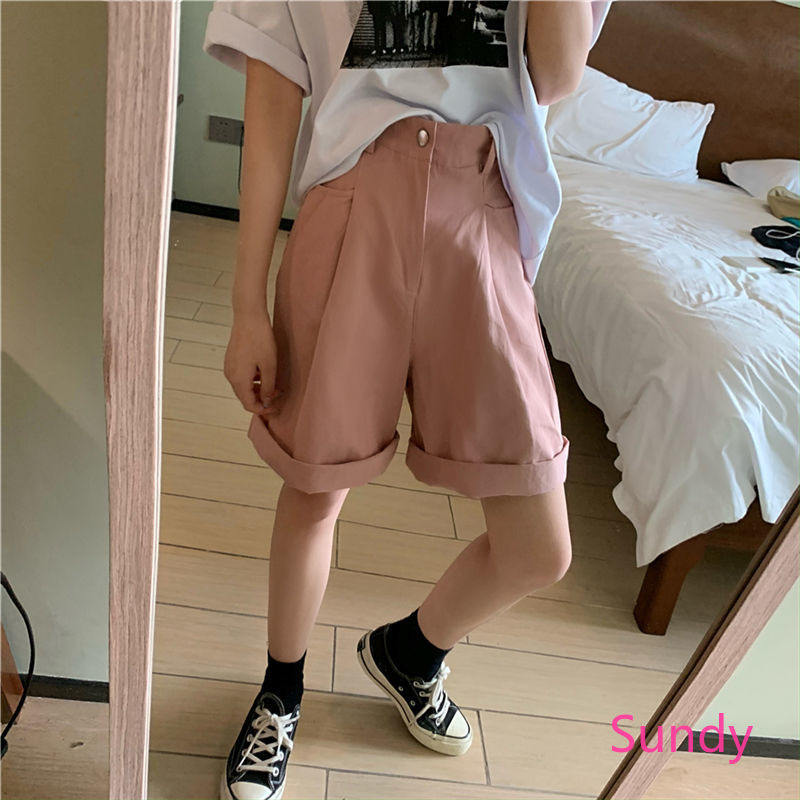 Quần short nữ lưng cao thời trang hàn