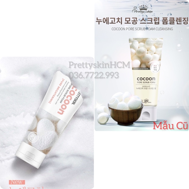 SỮA RỬA MẶT KIÊM TẨY TRANG COCOON PORE SCRUB FOAM - PRETTY SKIN