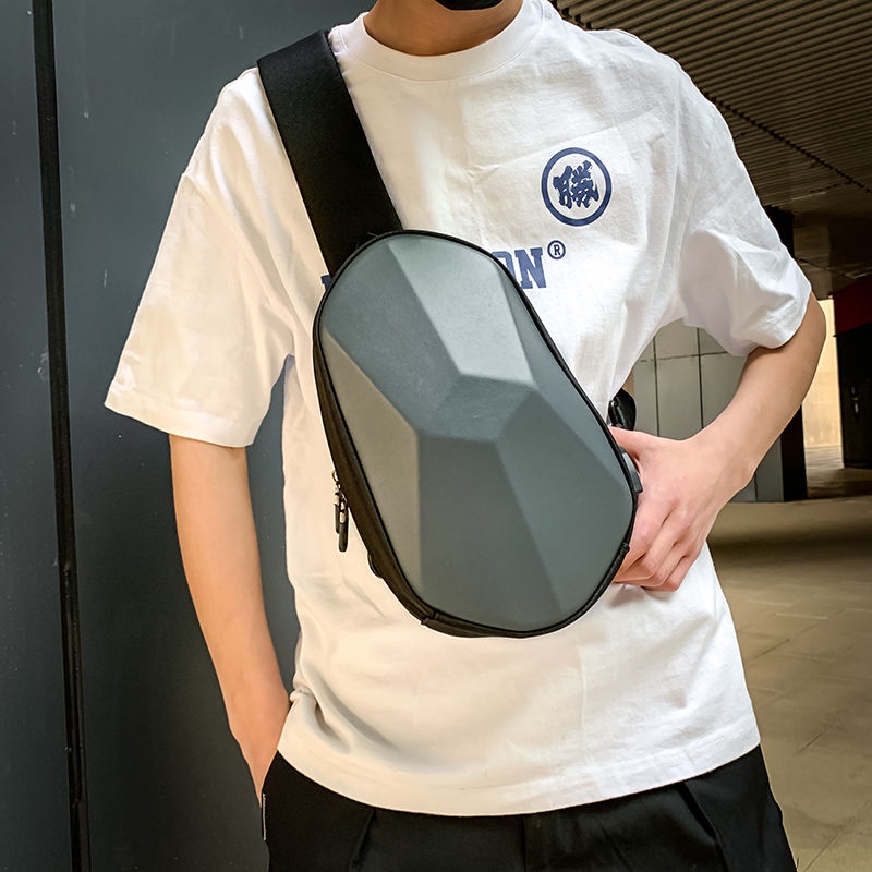 Túi đeo chéo vai vỏ polyhedron cứng chống nước đa năng cho nam nữ