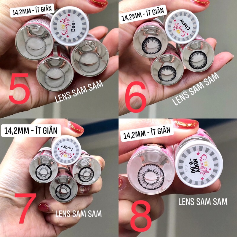 Lens Xám Hàn size ít giãn 14,2mm Vassen Sexy Me Korea ( date xa 2023-2024)