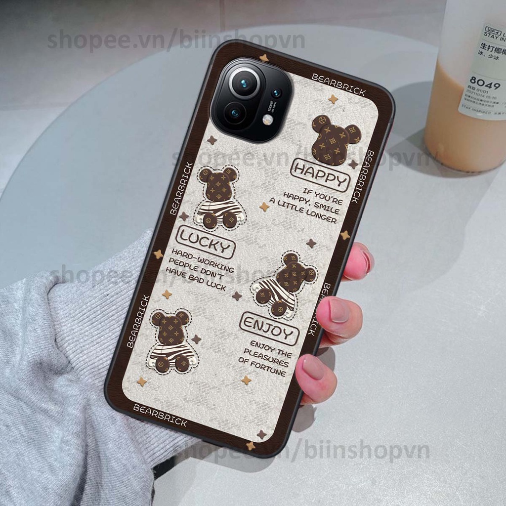 Ốp Xiaomi Mi 11 / Mi 11T / Mi 11 Lite hình gấu bear brick đẹp độc lạ, thời trang, cá tính
